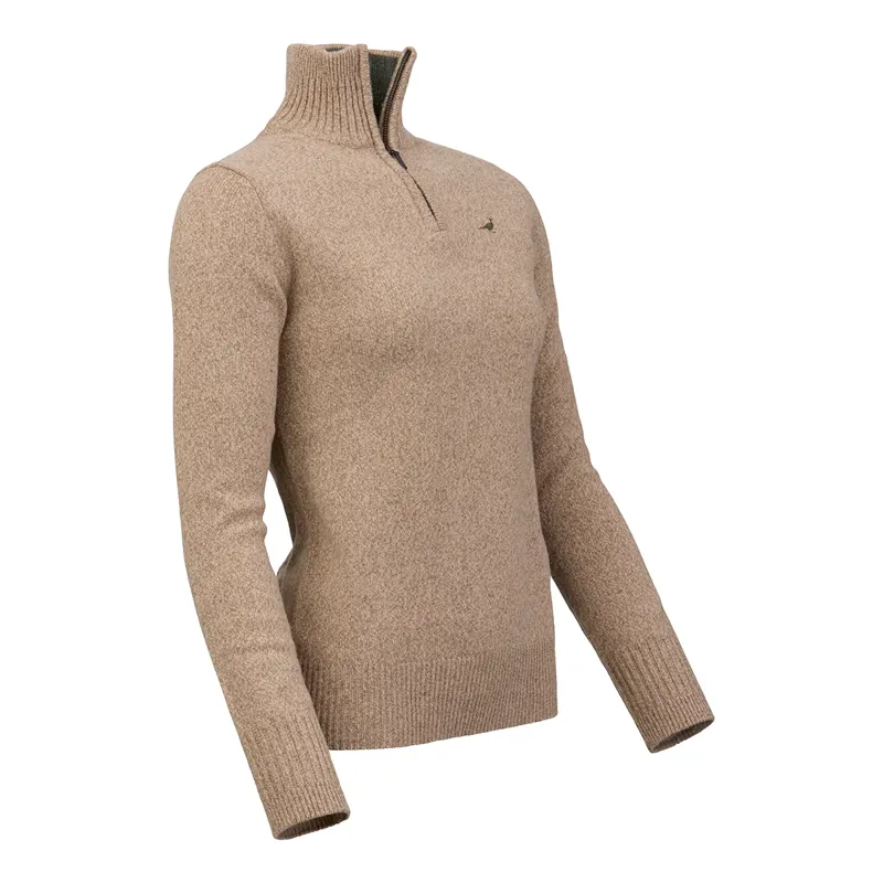 Laksen Ladies Tyne Zip Neck - Camel-2