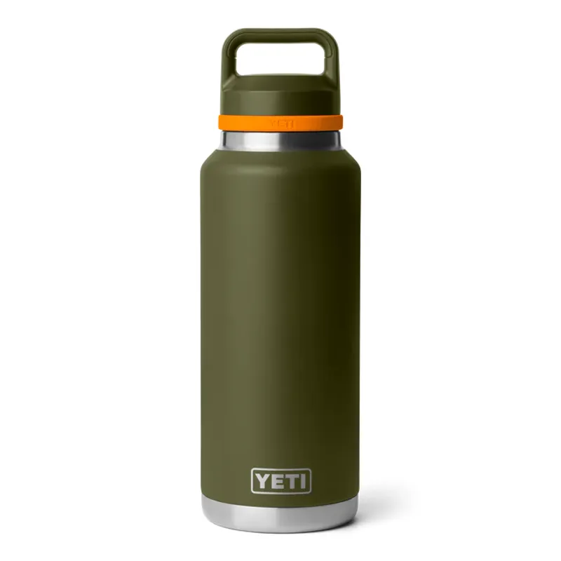 YETI Rambler 46 Oz Olive/King Crab Orange Bottle With Chug Cap