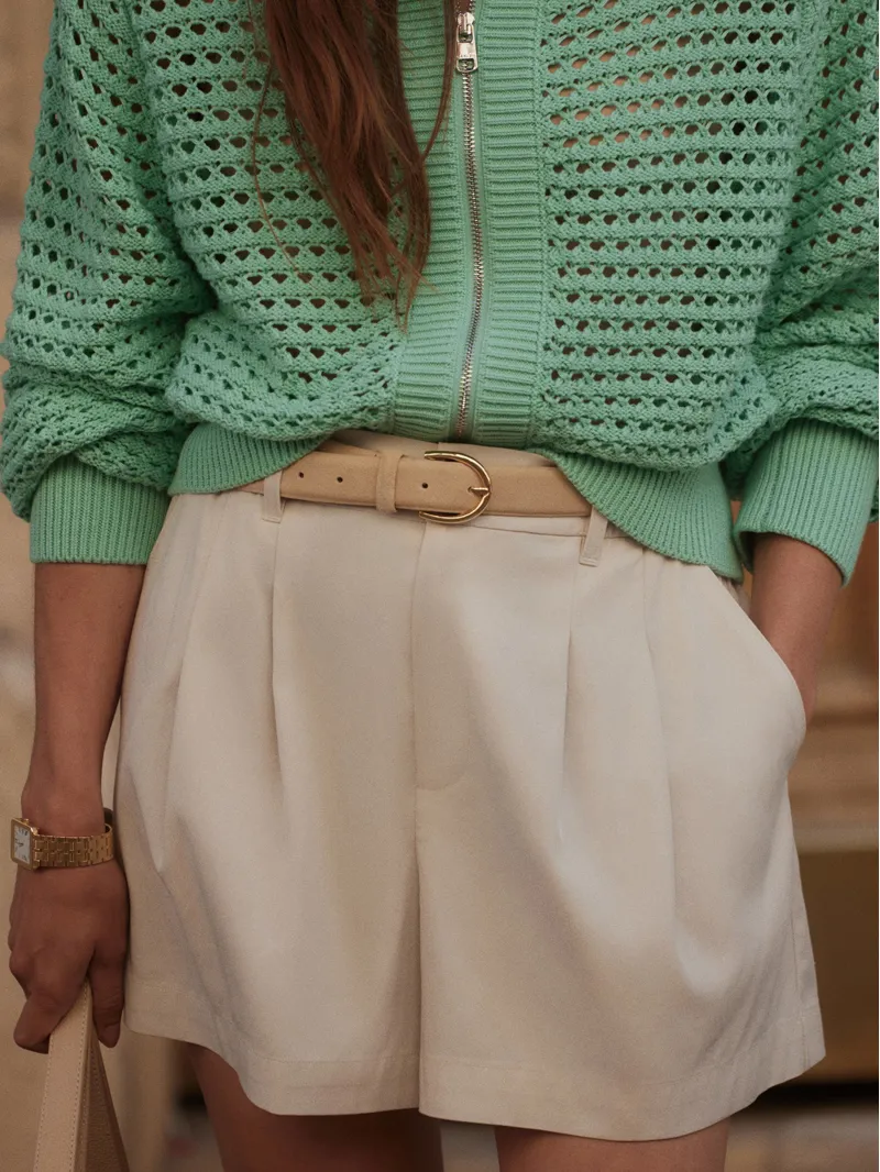 Varley Tansy Woven Short 3 - Ivory-1