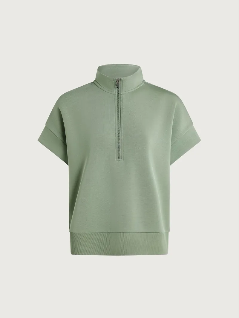 Varley Ritchie Short Sleeve Sweat - Loden Frost-5