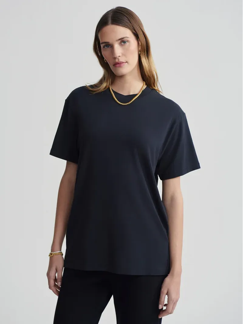Varley Leighton Boyfriend Tee - Black