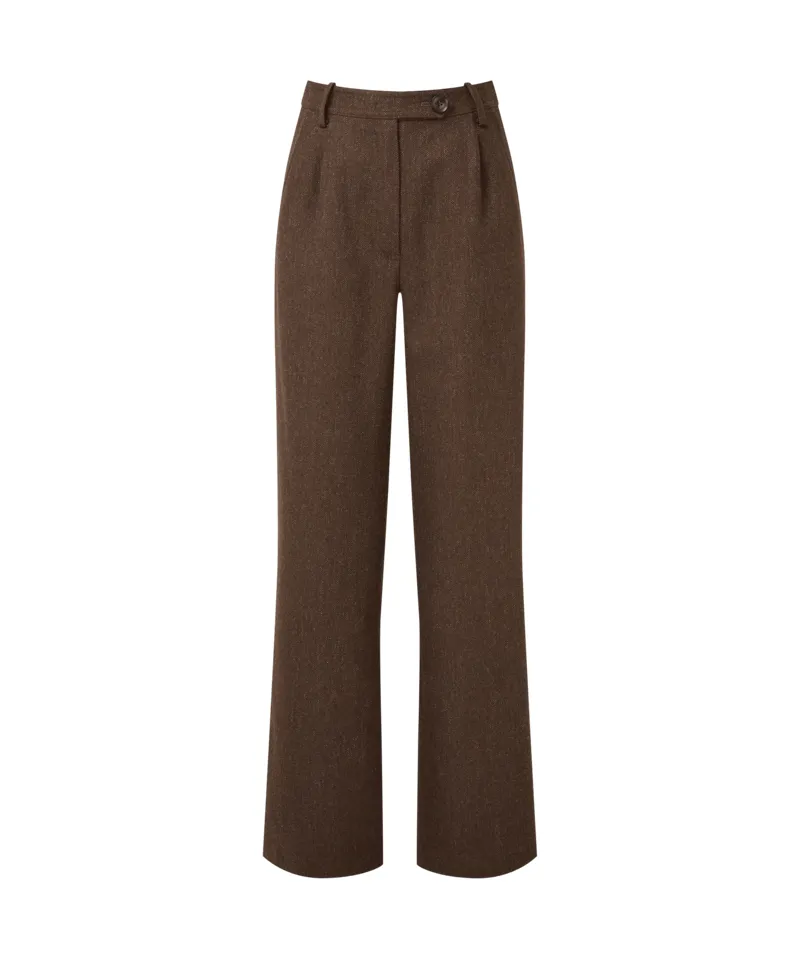 Schoffel Arabella Tweed Trousers - Chocolate Herringbone Tweed-8