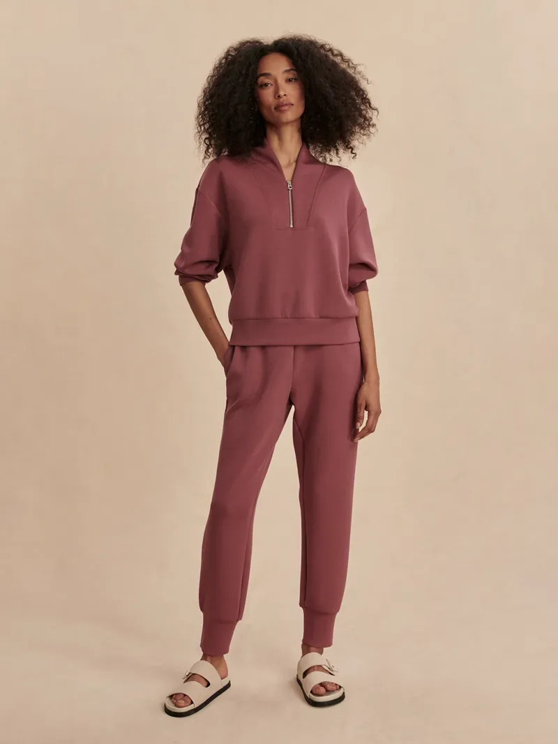 Varley Davidson Sweat - Wild Rhubarb-6