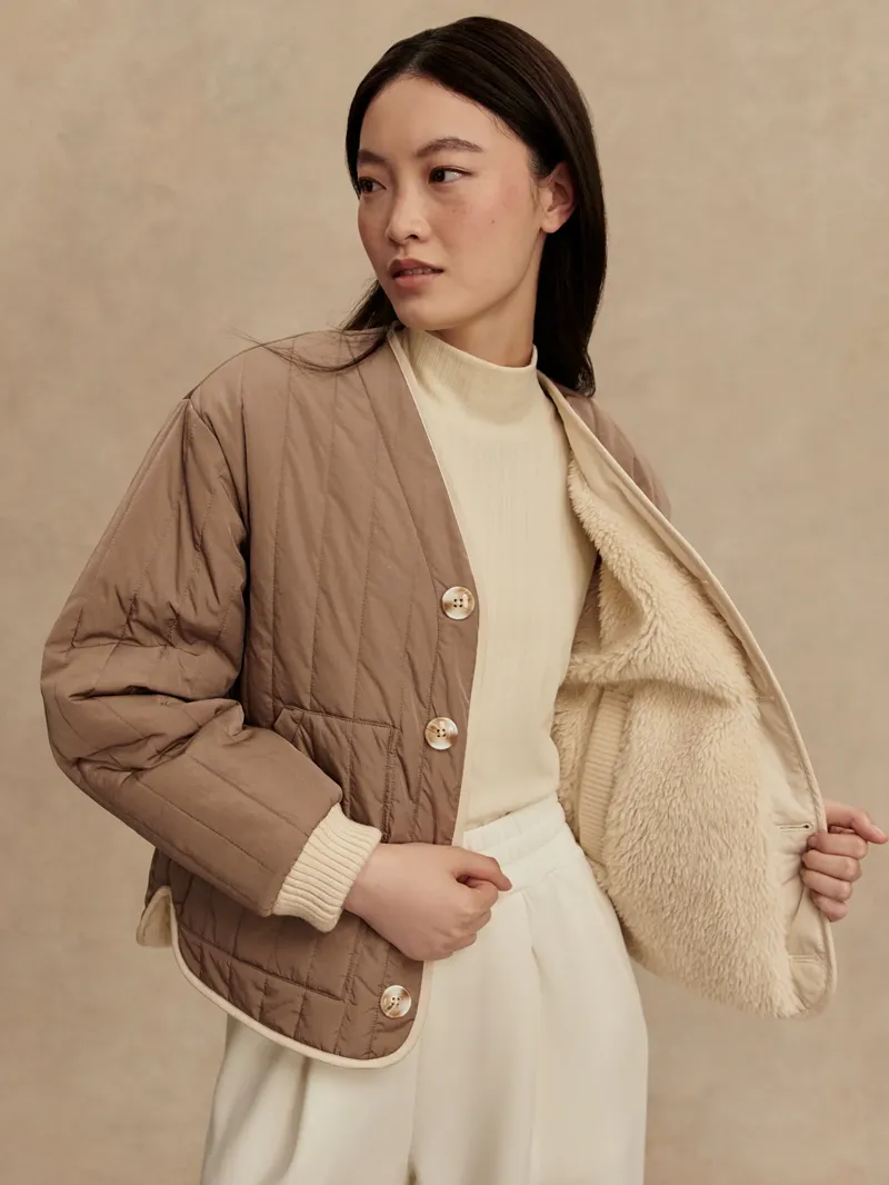 Varley Drew Reversible Jacket - Sandshell/ Ash Taupe-3