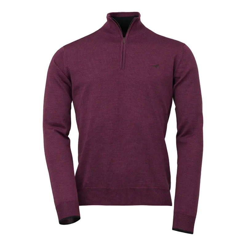 Laksen Norfolk Heather Zip Neck Jumper