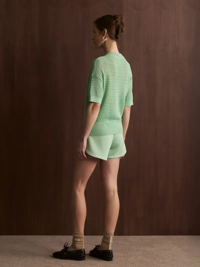 Varley Callie Knit Top - Sage Mint-1