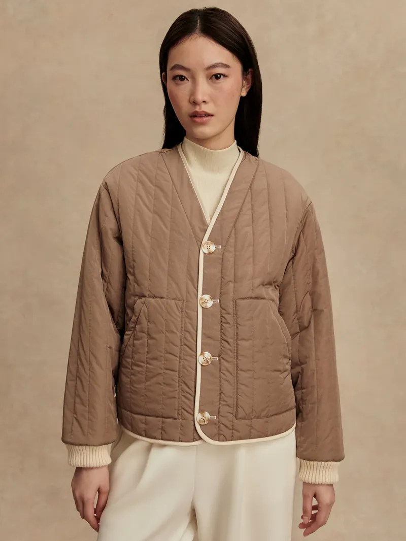 Varley Drew Reversible Jacket - Sandshell/ Ash Taupe-2