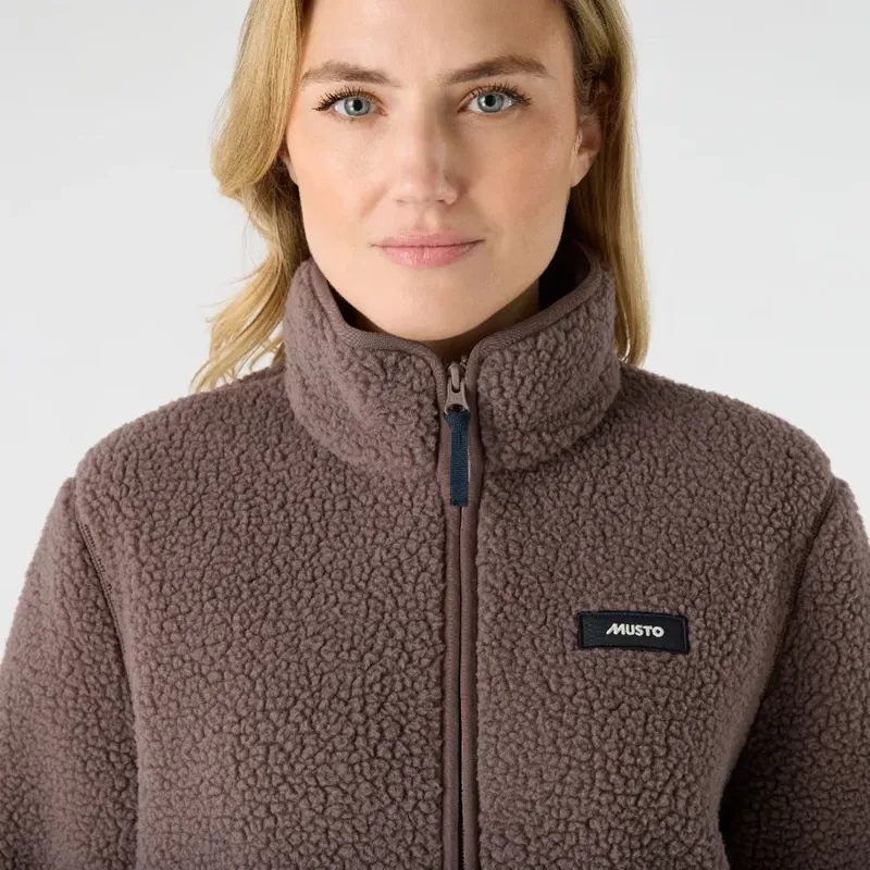 Musto Cove Deep Pile Fleece Jacket - Plum-4
