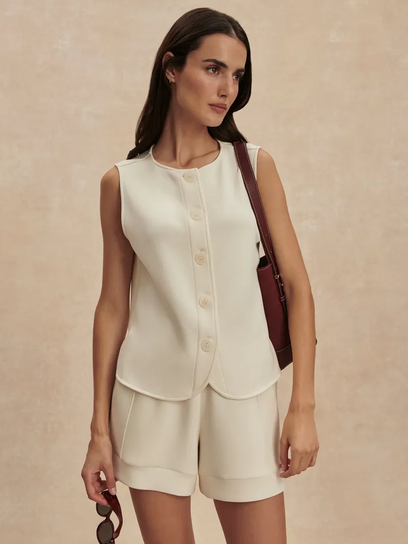 Varley Josie Button-Through Tank - Pristine