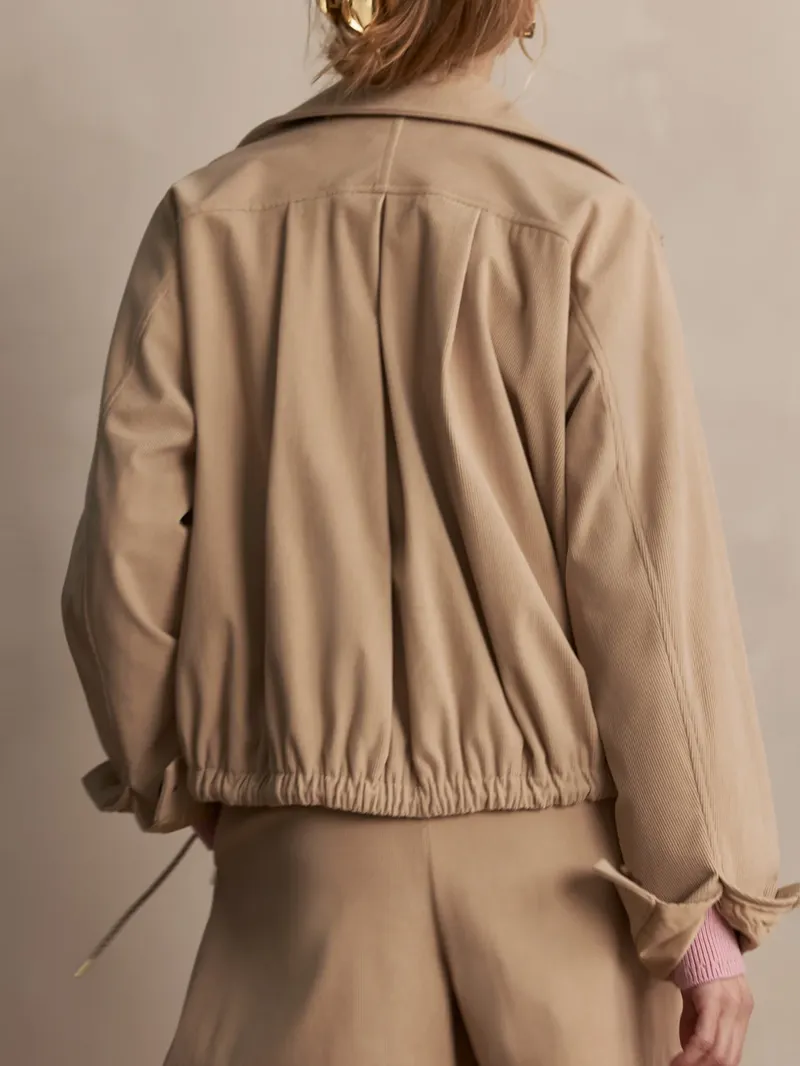 Varley Nadina Blouson Jacket - Light Taupe-2