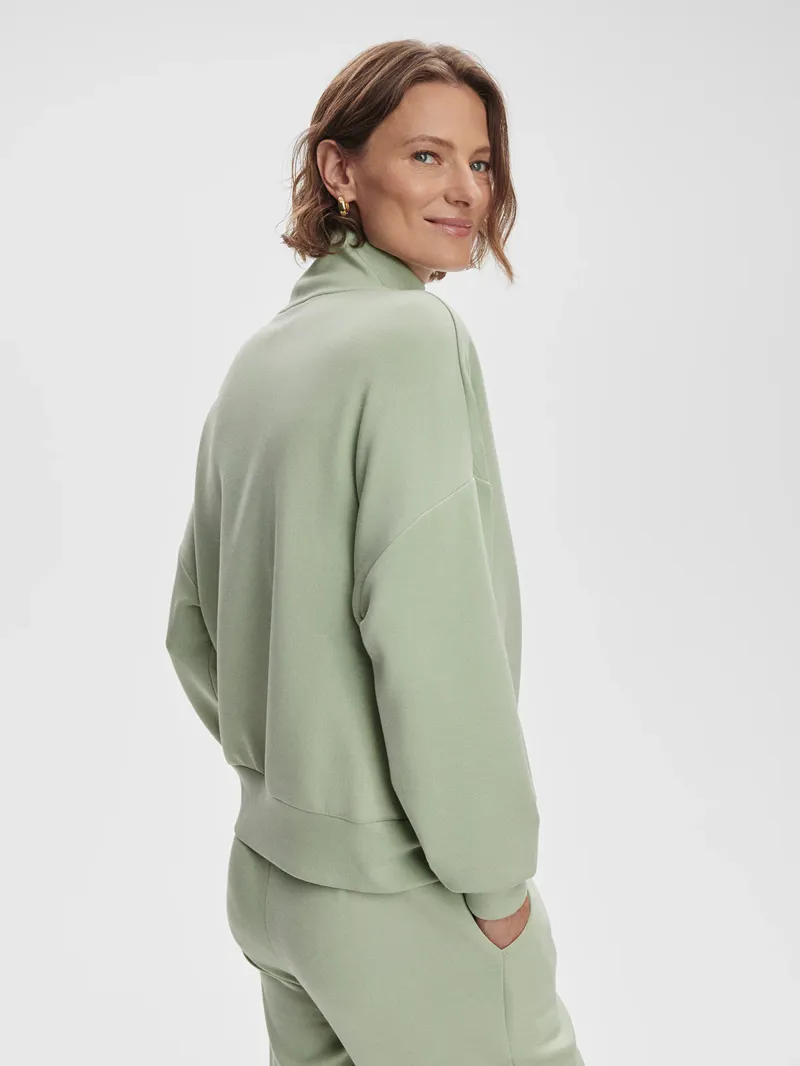 Varley Hawley Half-Zip Sweat - Snow Sage-4