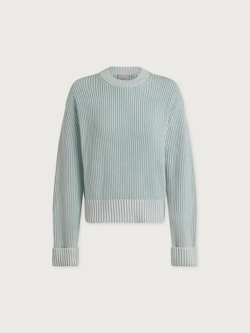Varley Seymour Knit Sweater - Blue Haze/Snow White-5