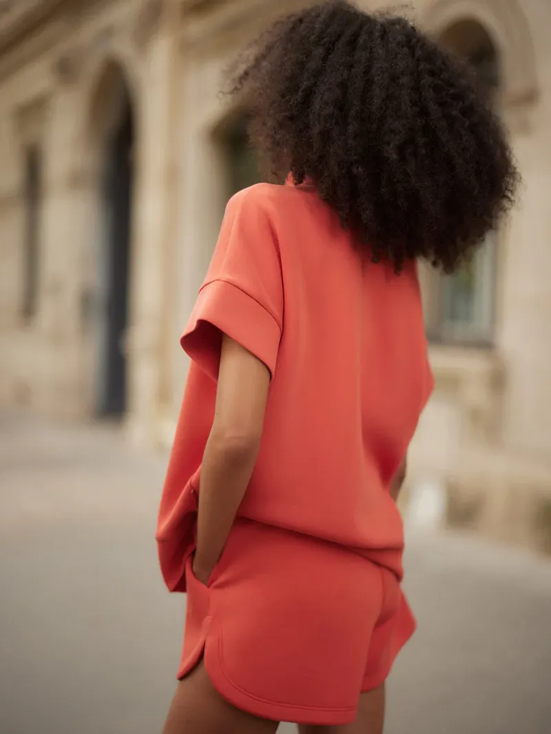 Varley Ritchie Short Sleeve Sweat - Summer Fig-3