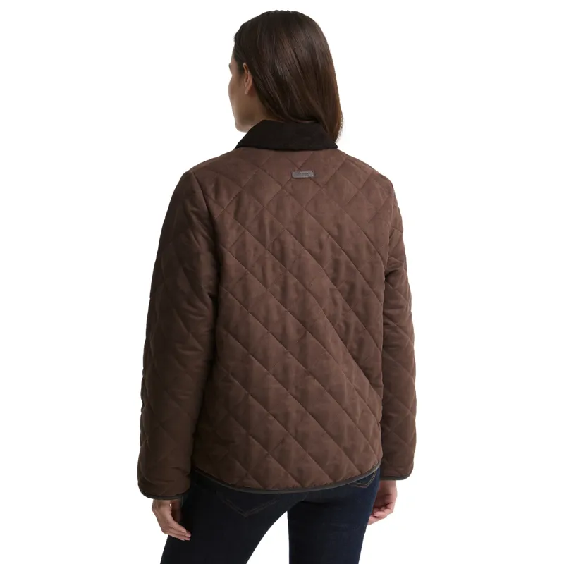 Barbour Ladies Sonya Quilt Jacket - Dark Brown-2