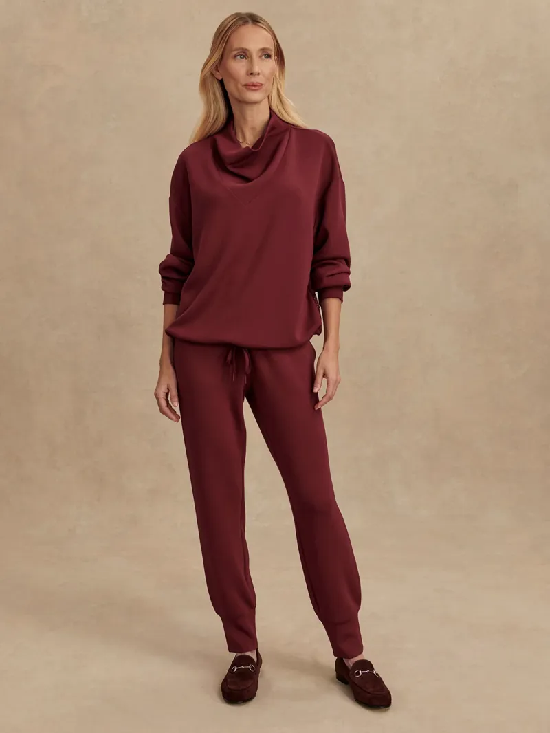 Varley Betsy Sweat - New Maroon-1