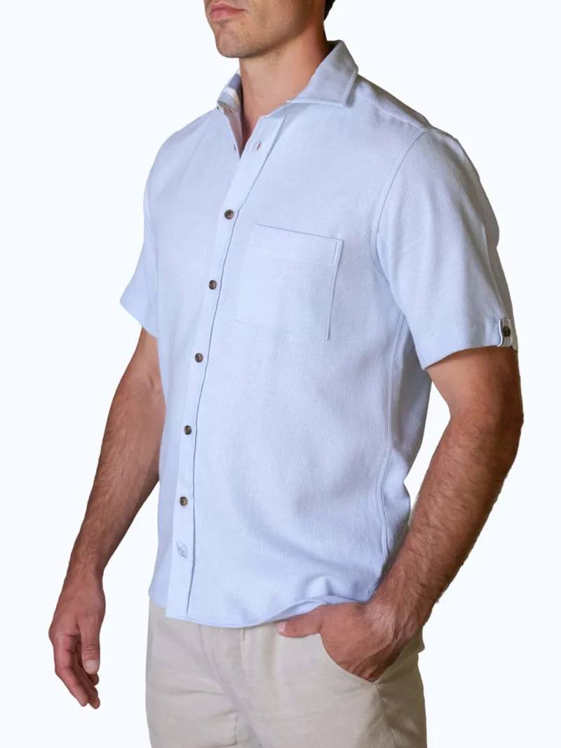 KOY Air Weave Short Sleeve Shirt - Blue-2