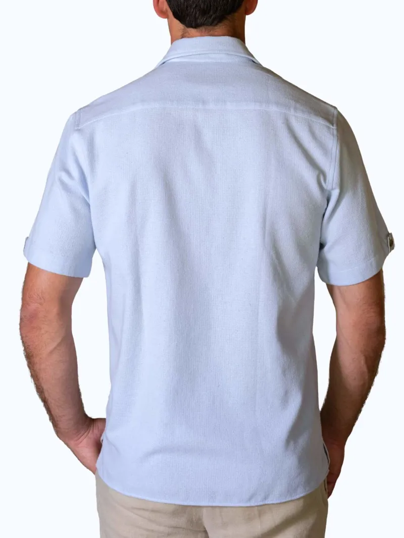 KOY Air Weave Short Sleeve Shirt - Blue-3