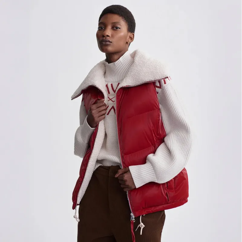 Varley Brock Puffer Gilet - Red Dahlia