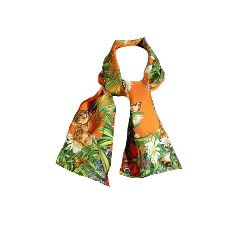 Clare Haggas Spiritual Awakening Saffron Narrow Scarf-6