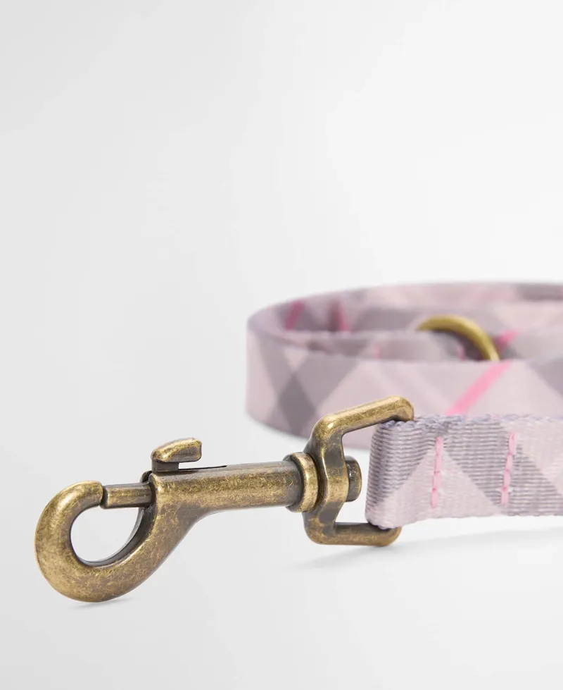 Barbour Tartan Printed Dog Lead - Pink Tartan-2