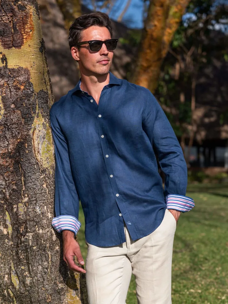 KOY Linen Shirt - Deep Navy