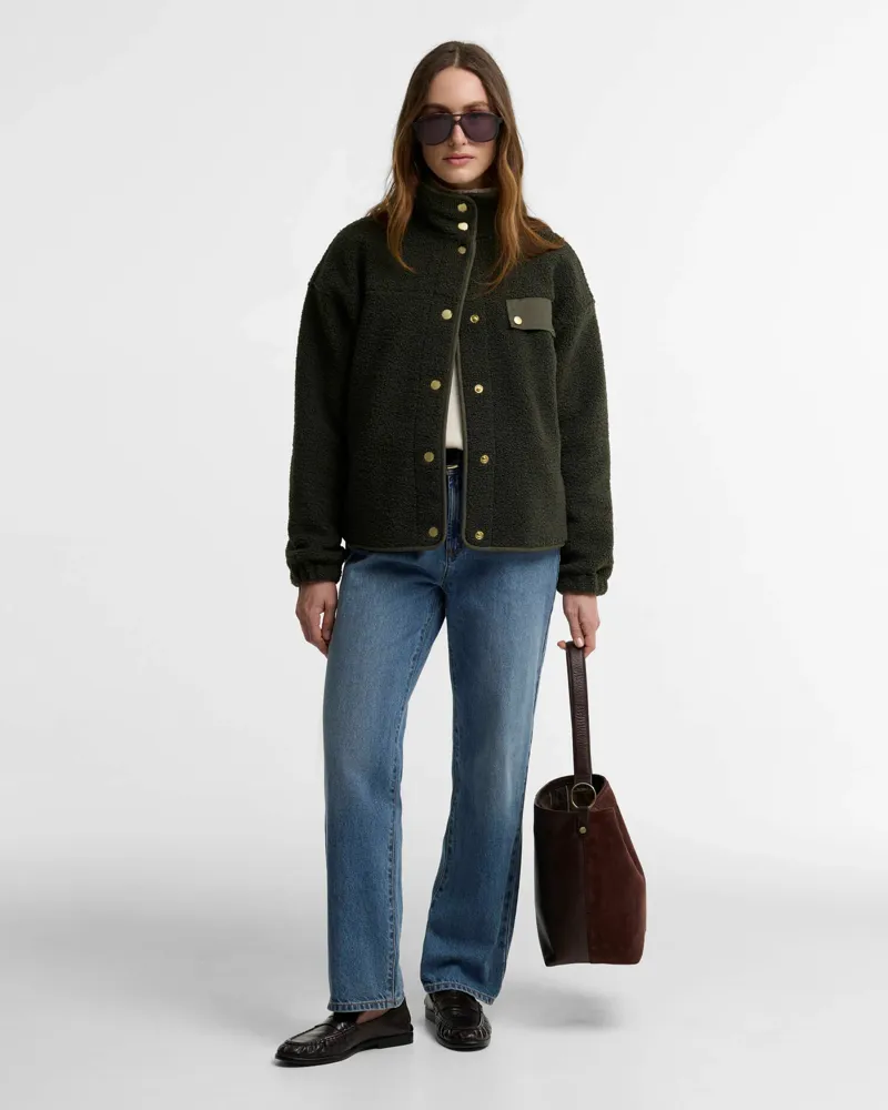 Barbour Ladies Mabel Fleece - Olive-1