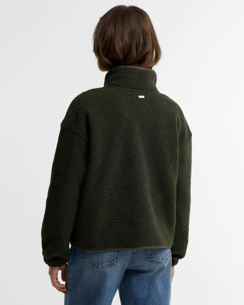 Barbour Ladies Mabel Fleece - Olive-2