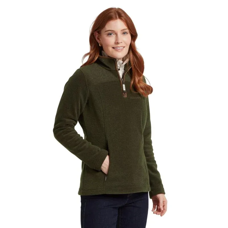 Schoffel Ladies Tilton II 1/4 Zip Fleece - Dark Olive-1