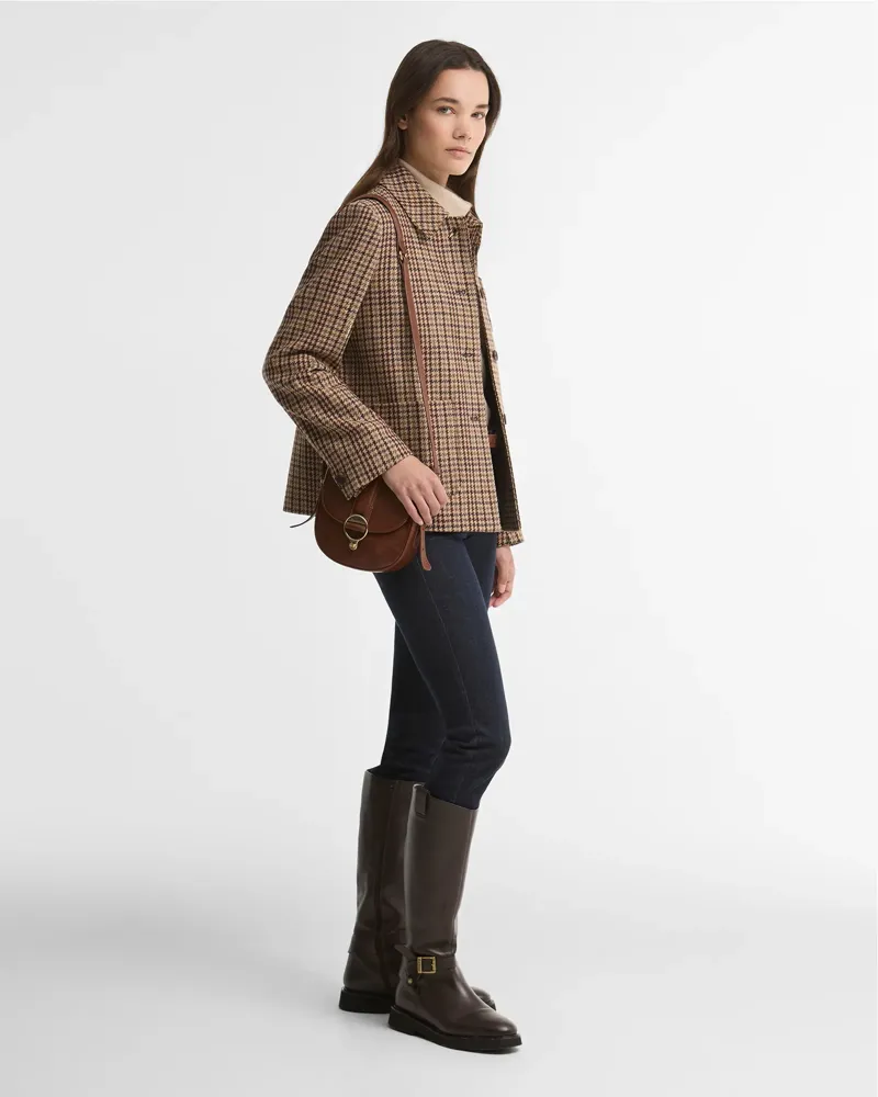 Barbour Ladies Austen Jacket - Classic Beige Check-1