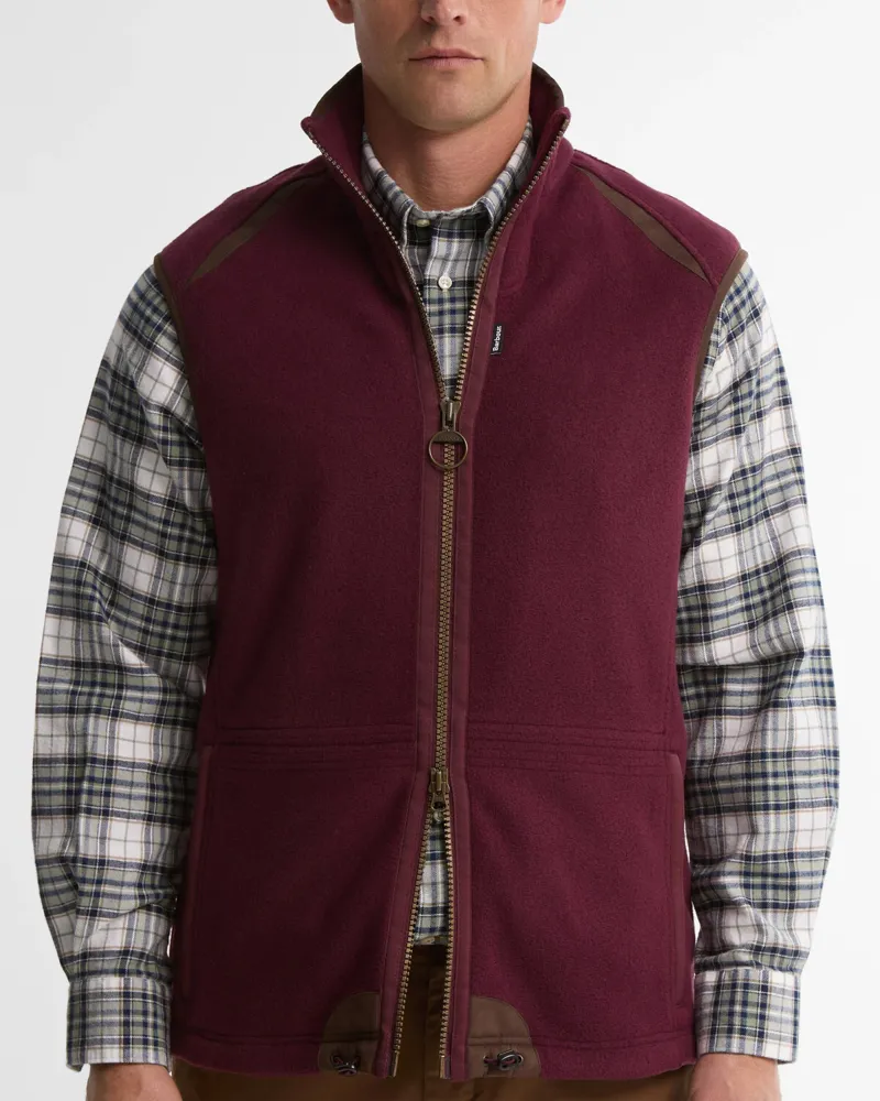 Barbour Langdale Gilet - Dark Bordeaux-4