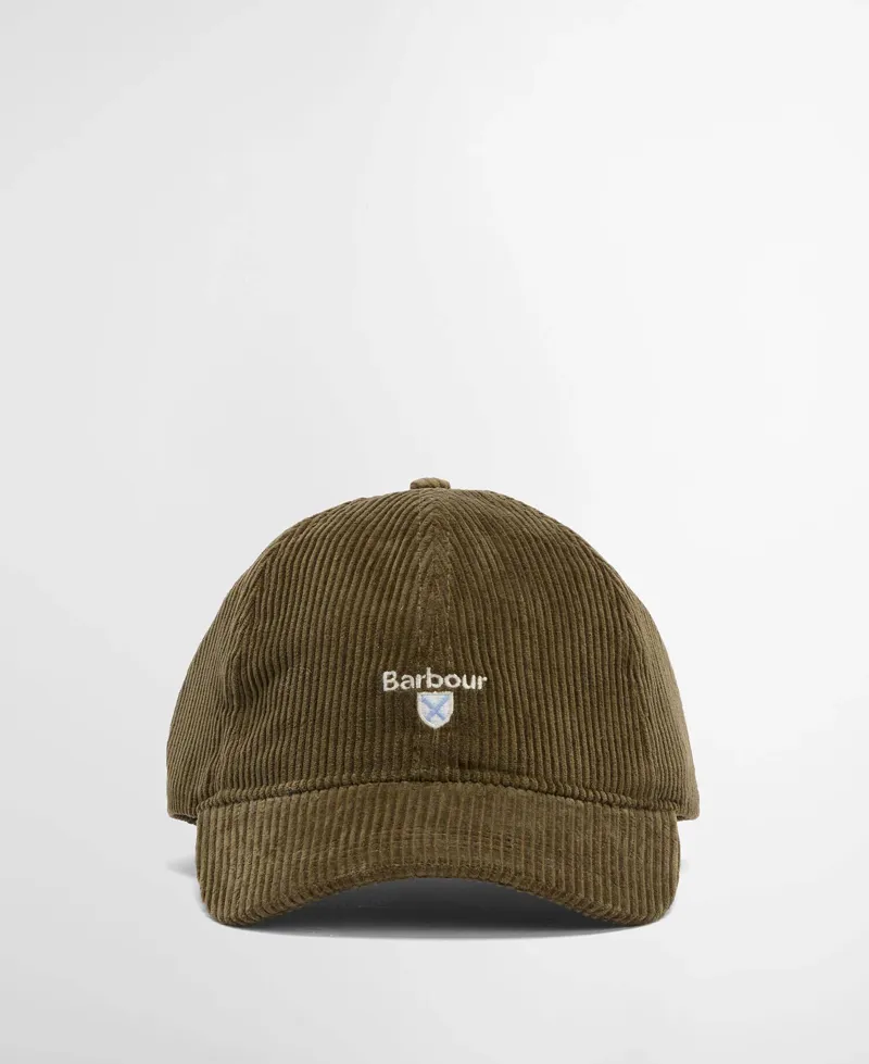 Barbour Preston Cord Cap - Olive-1