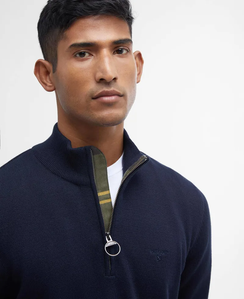 Barbour Cotton Quarter-Zip Jumper - Classic Navy-3
