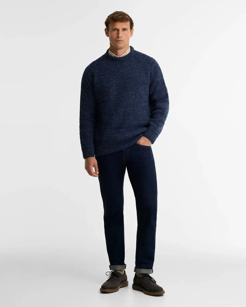 Barbour Horseford Crew Neck Jumper - Classic Navy-1