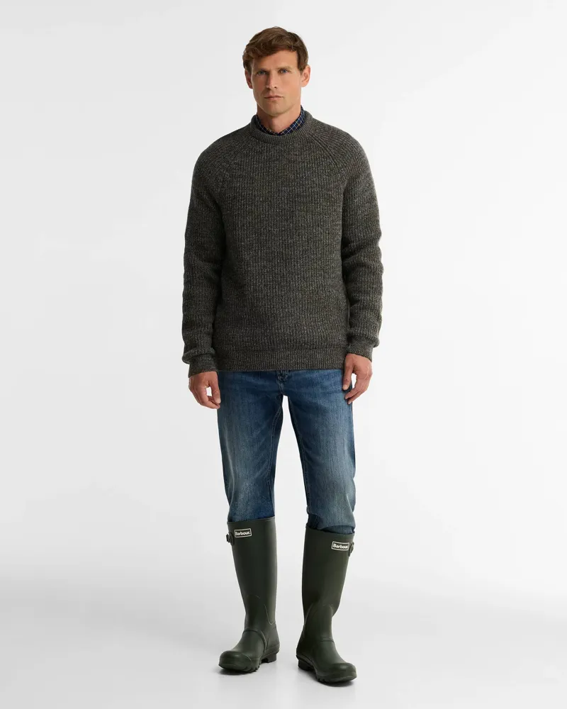 Barbour Horseford Crew Neck Jumper - Olive-1