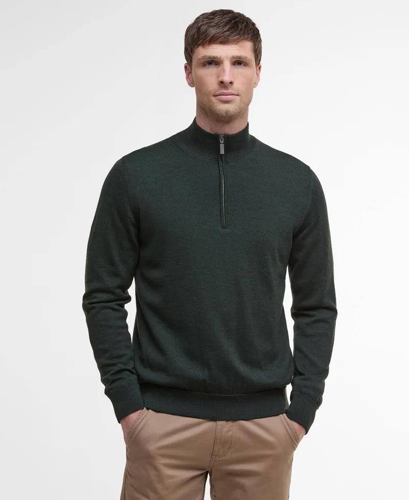 Barbour Gamlin Quarter-Zip Jumper - Olive