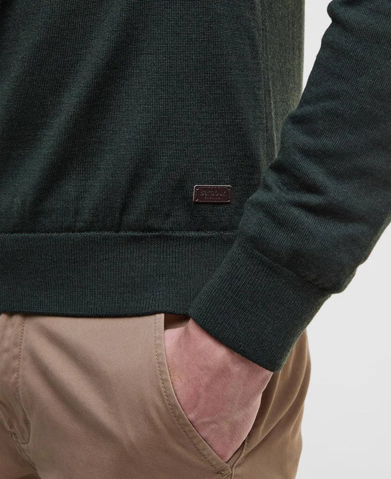 Barbour Gamlin Quarter-Zip Jumper - Olive-5