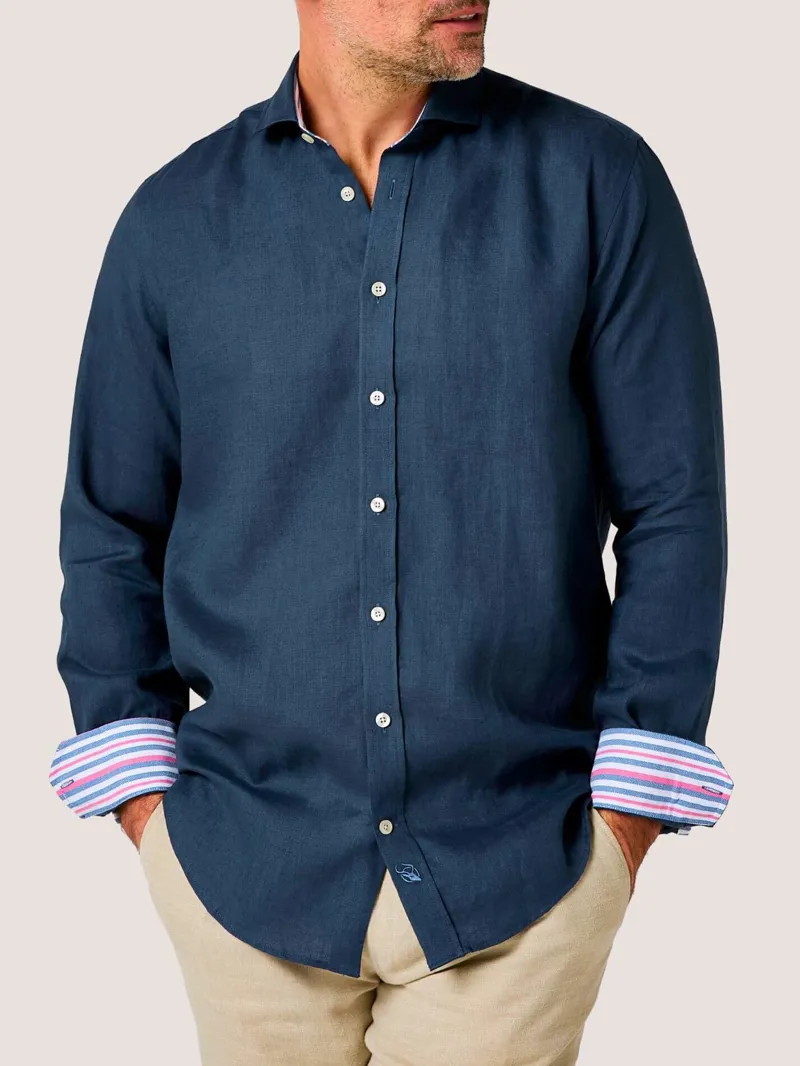 KOY Linen Shirt - Deep Navy-6