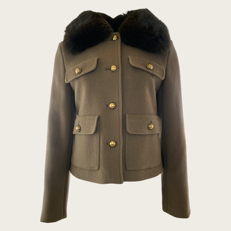 Hunt and Hall Ladies Windsor Olive Jacket-4