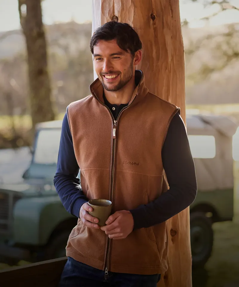 Schoffel Oakham Fleece Gilet - Toffee-6