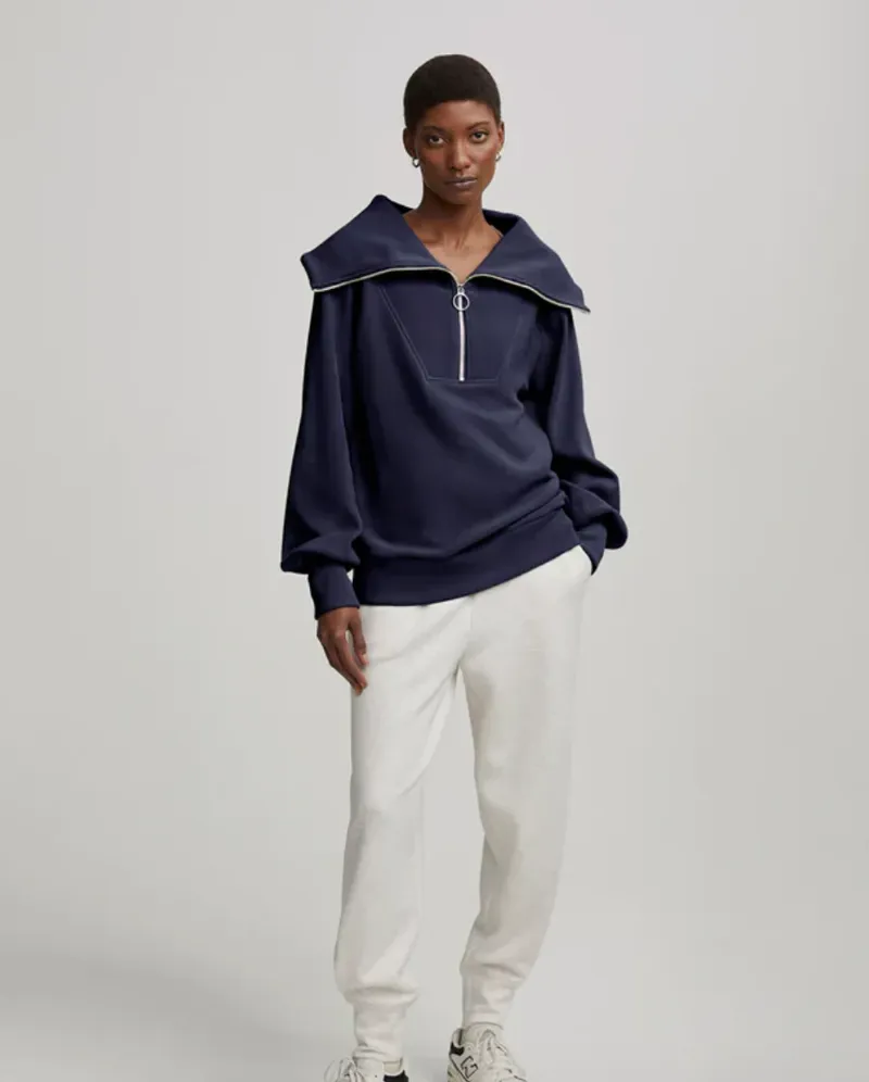 Varley Vine Half Zip - Navy Ink