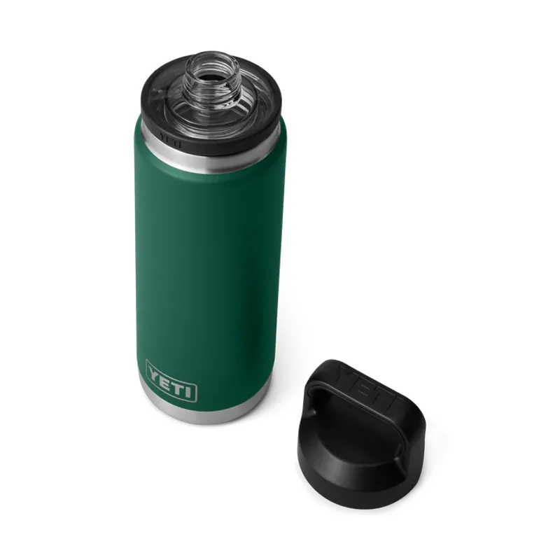 YETI Rambler 26 Oz Black Forest Green Bottle With Chug Cap-3