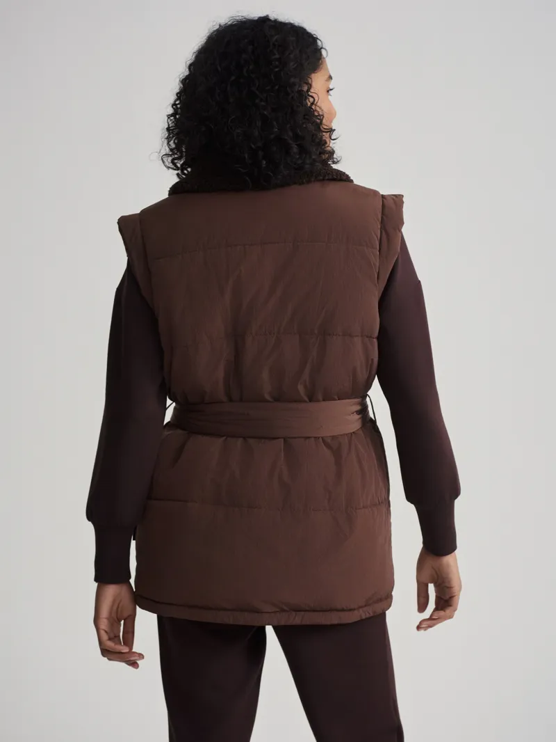 Varley Lanville Reversible Gilet - Chestnut / Coffee Bean-1