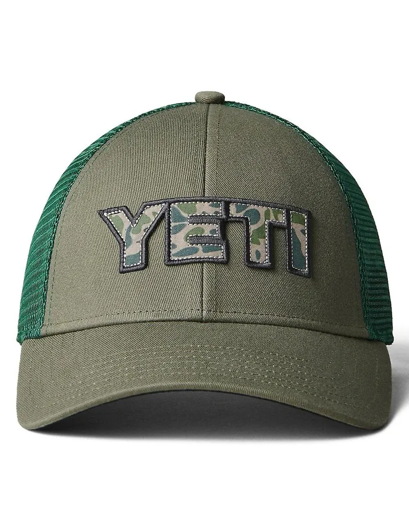 YETI Camo Trucker Hat - Olive
