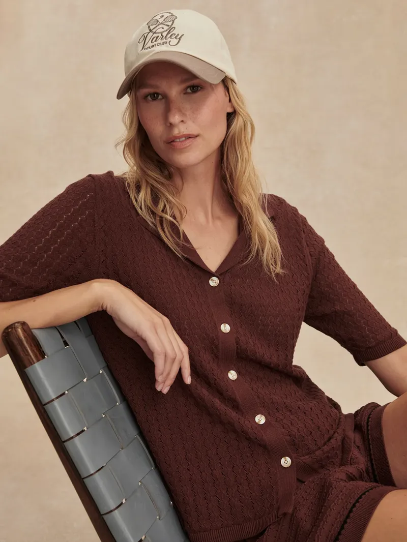 Varley Madelene Knit Shirt - Ironwood-2