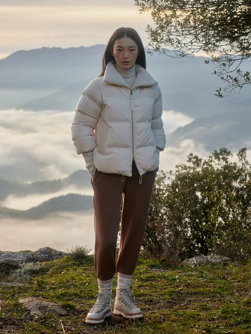 Varley Brackley Cord Puffer Jacket - Birch-4