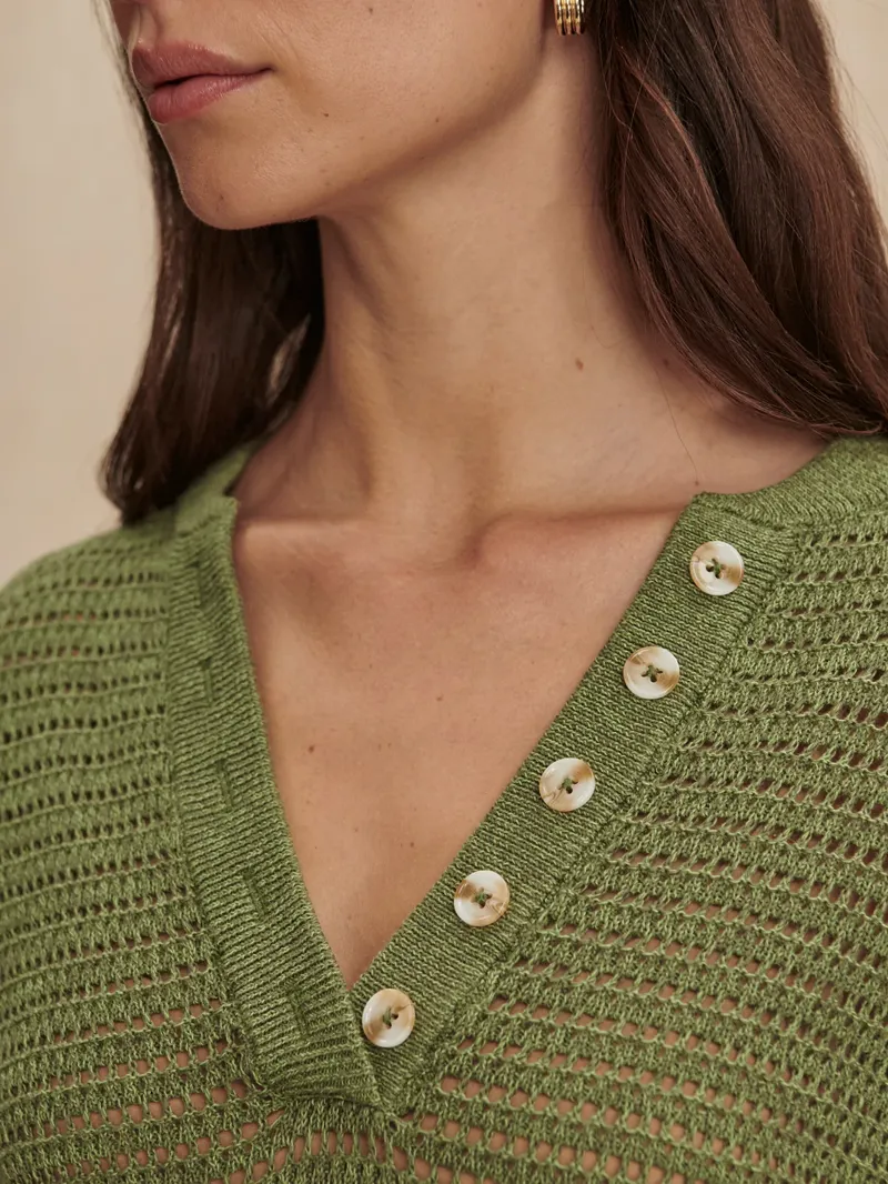 Varley Callie Knit Top - Olivine-2