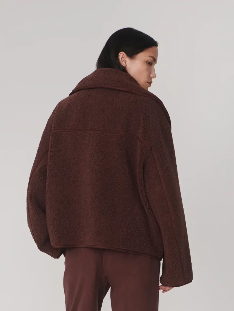 Varley Kellan Short Boxy Jacket - Mahogany-5