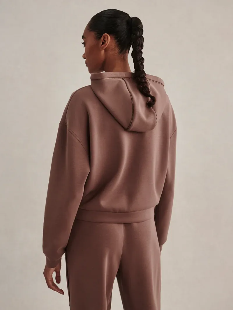 Varley Jorgie Zip-Through Hoodie - Coffee Quartz-3