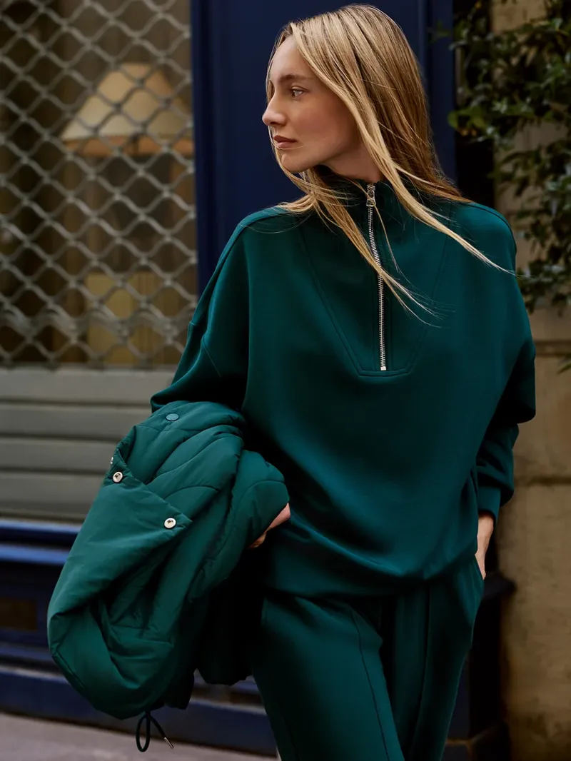Varley Hawley Half-Zip Sweat - Ponderosa Pine