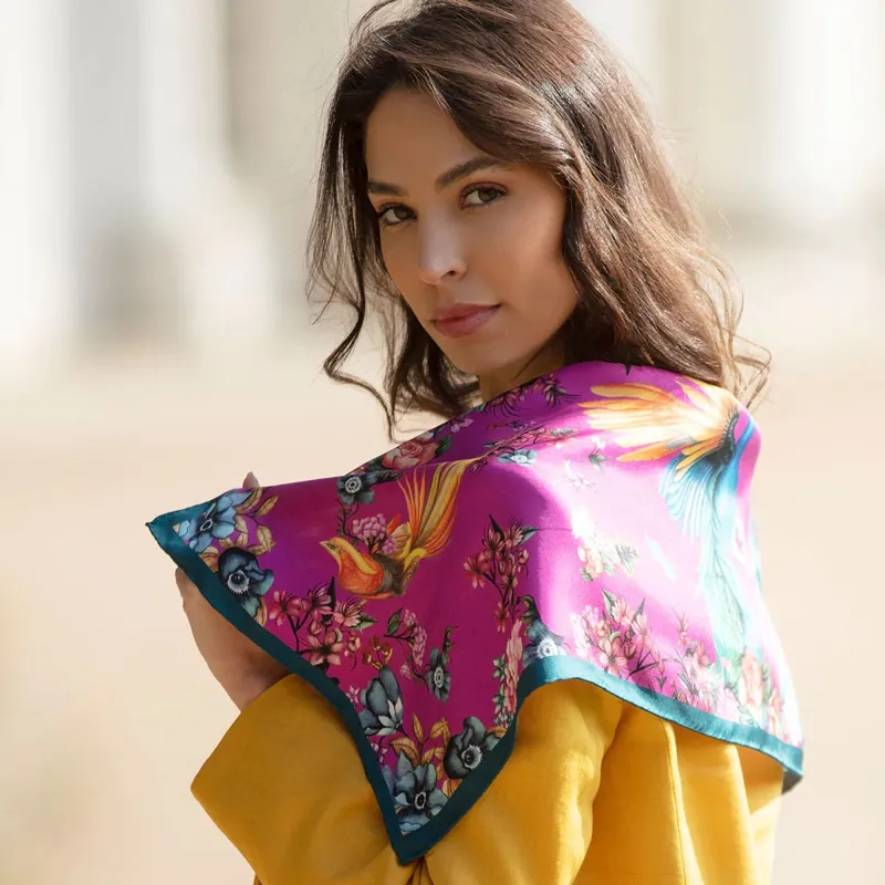 Clare Haggas Airs and Graces Magenta Narrow Scarf-1